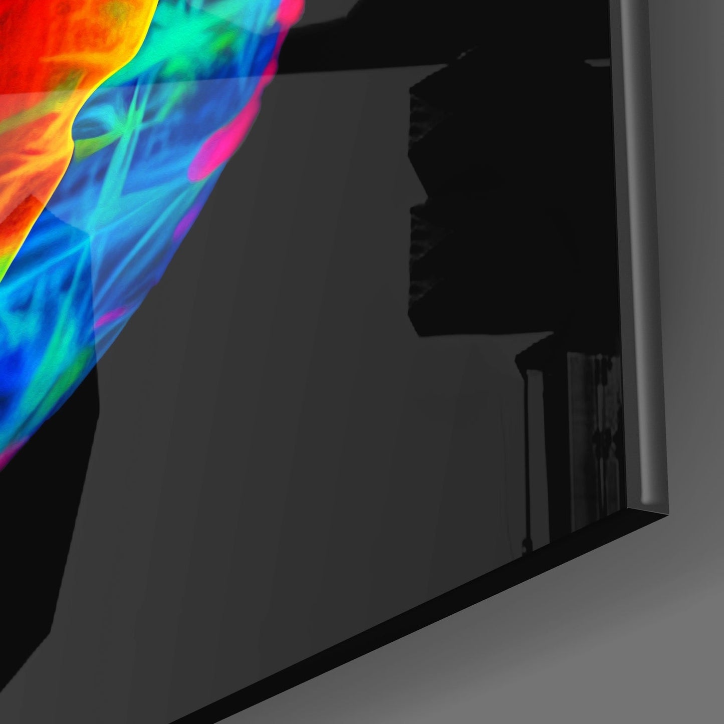 Neon Earth Glass Wall Art