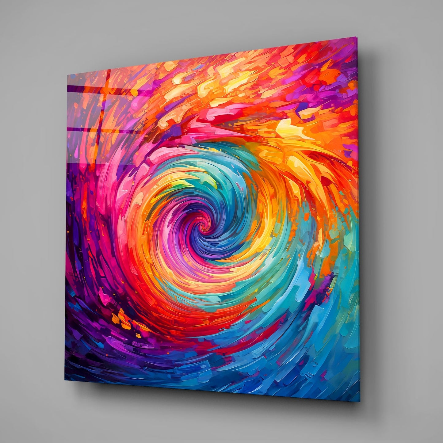 Colorful Hole Glass Wall Art