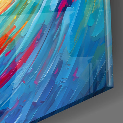 Colorful Hole Glass Wall Art
