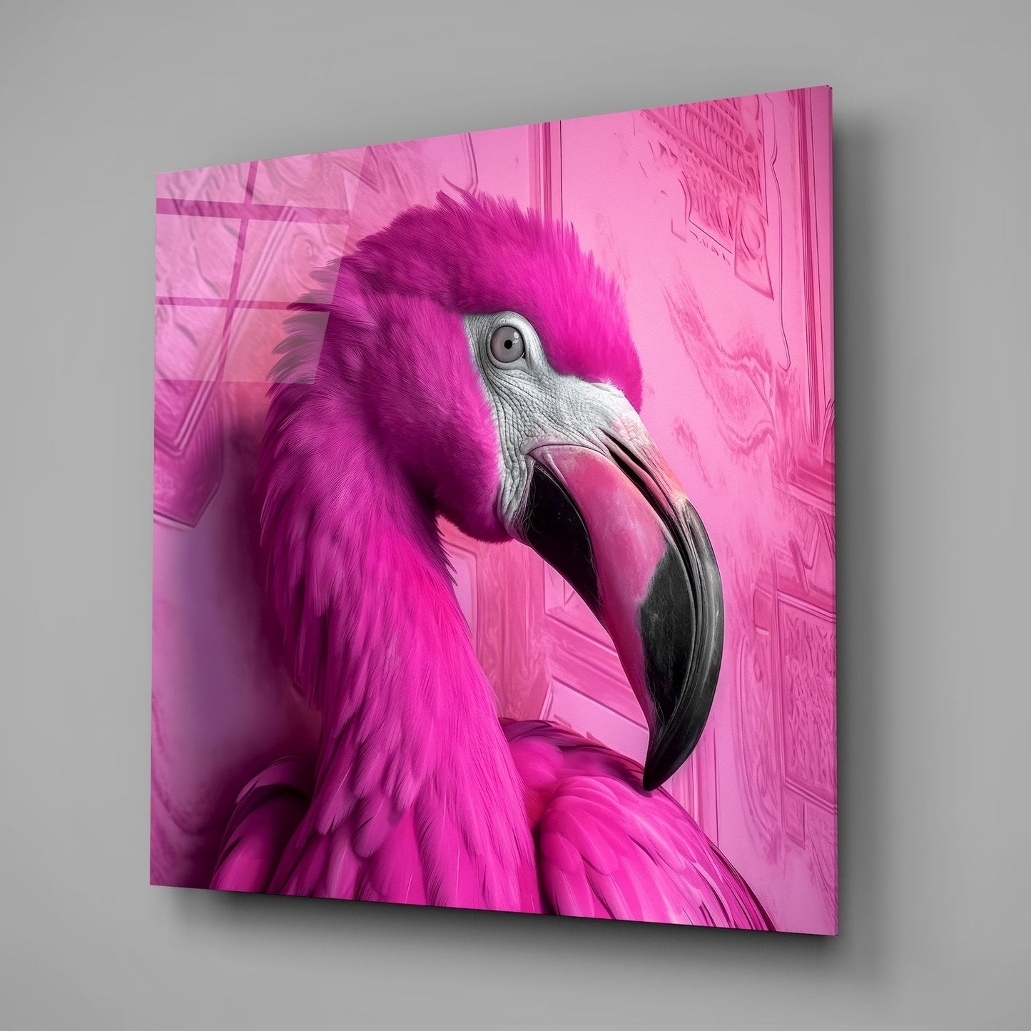 Flamingo Glass Wall Art