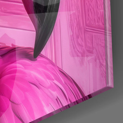 Flamingo Glass Wall Art
