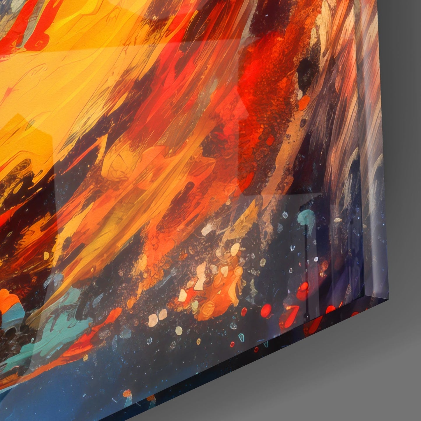 Space Splash Glass Wall Art