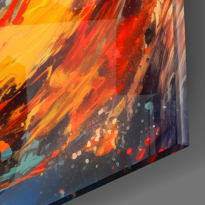Space Splash Glass Wall Art