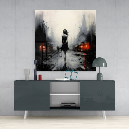 Alone Glass Wall Art