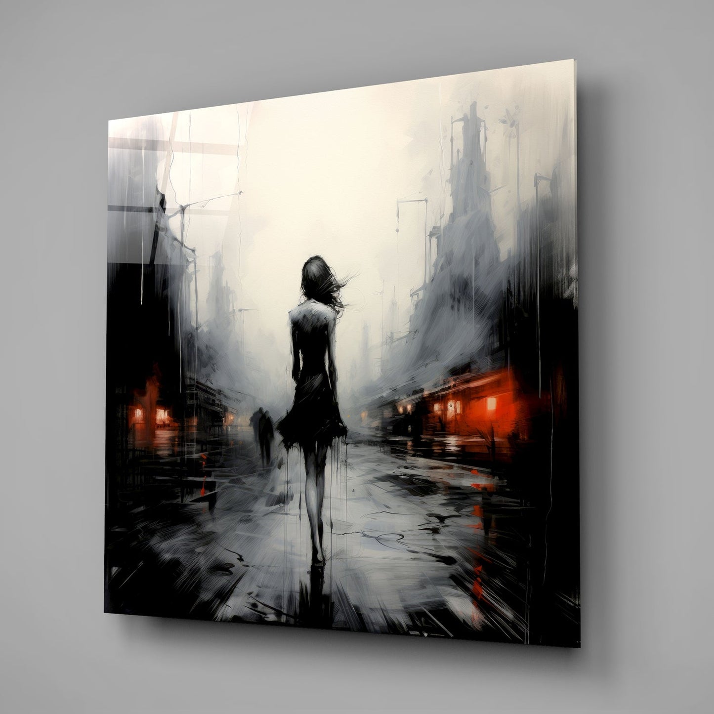 Alone Glass Wall Art