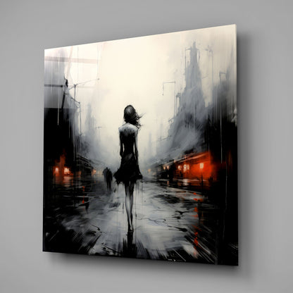 Alone Glass Wall Art