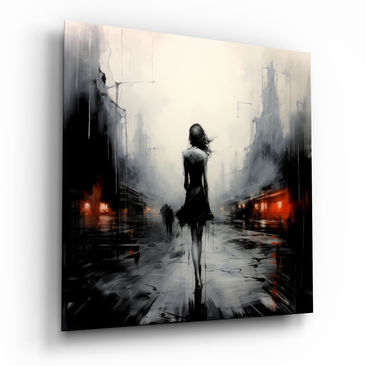 Alone glass wall art image