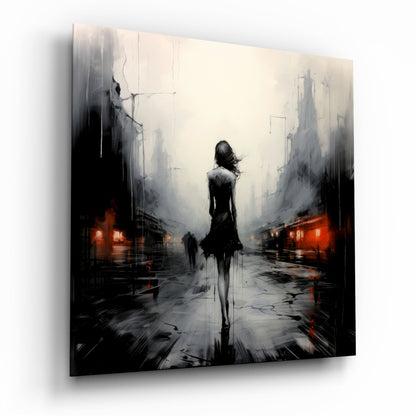Alone glass wall art image