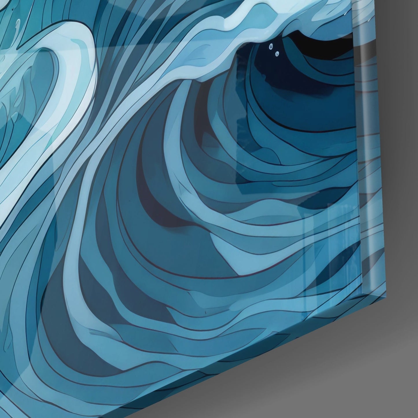 Ocean Waves Glass Wall Art