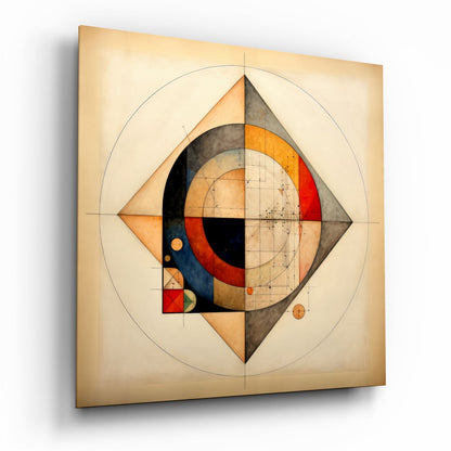 Shapes geometric glass wall art