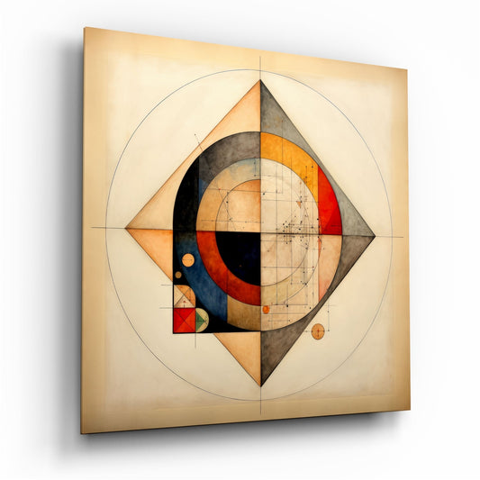 Shapes geometric glass wall art