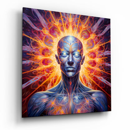 Beautiful Mind glass wall art abstract design