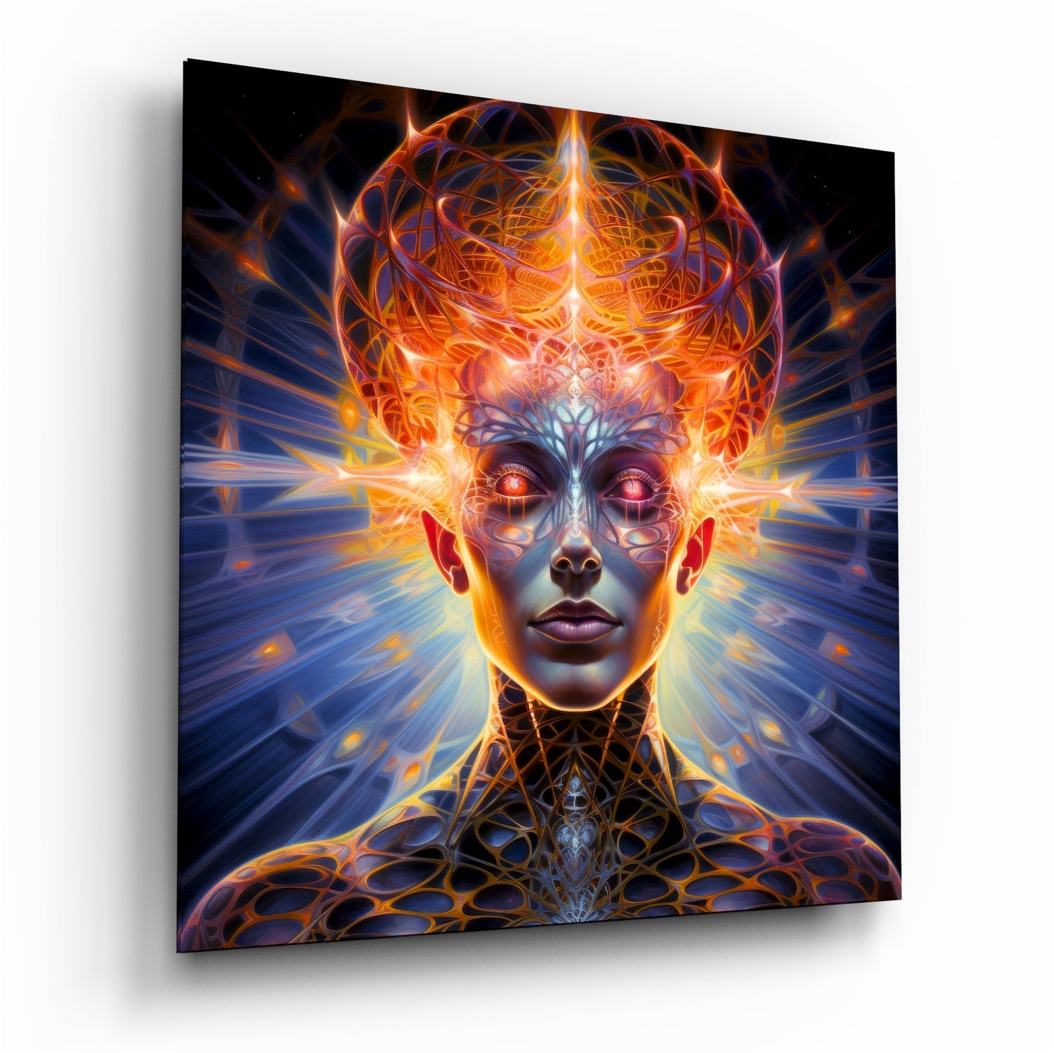 Beautiful Mind glass wall art abstract design