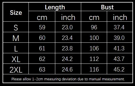 size chart for women’s cable knit sweater length and bust