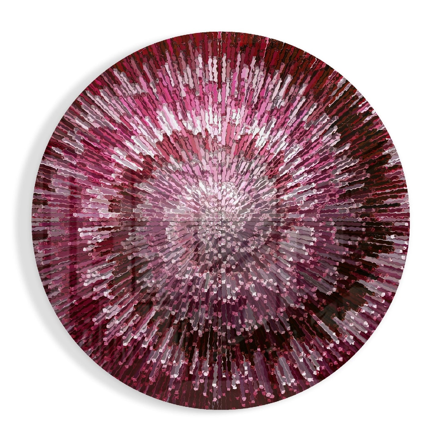 Ruby Helix abstract glass wall art