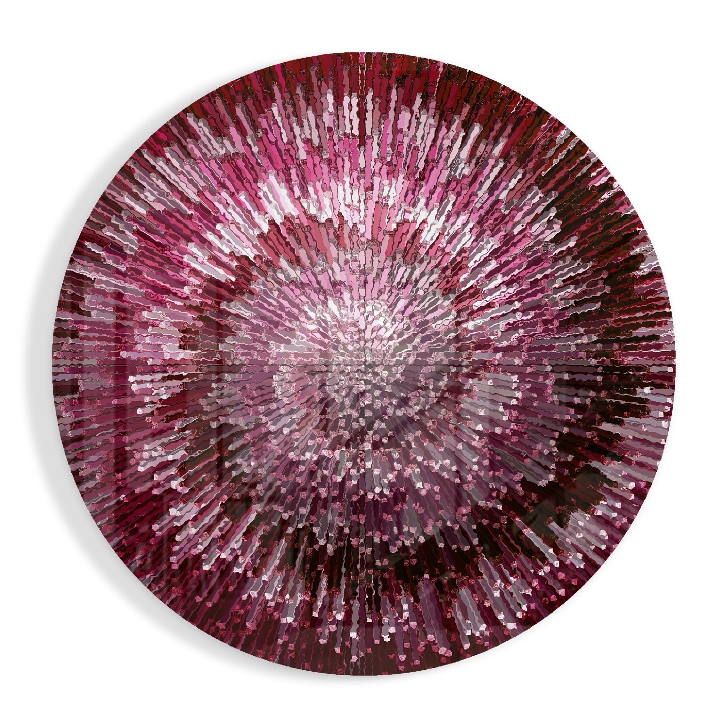Ruby Helix abstract glass wall art