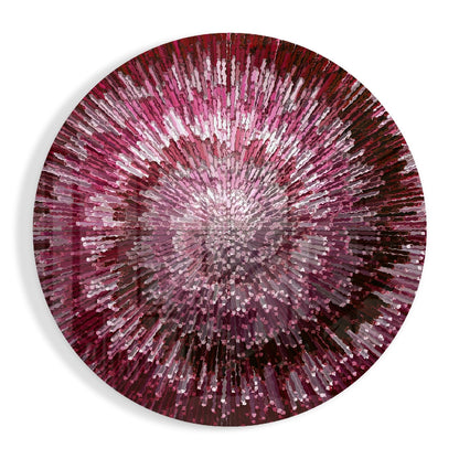 Ruby Helix abstract glass wall art