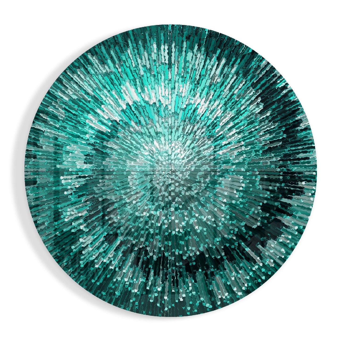 Emerald Helix glass wall art print