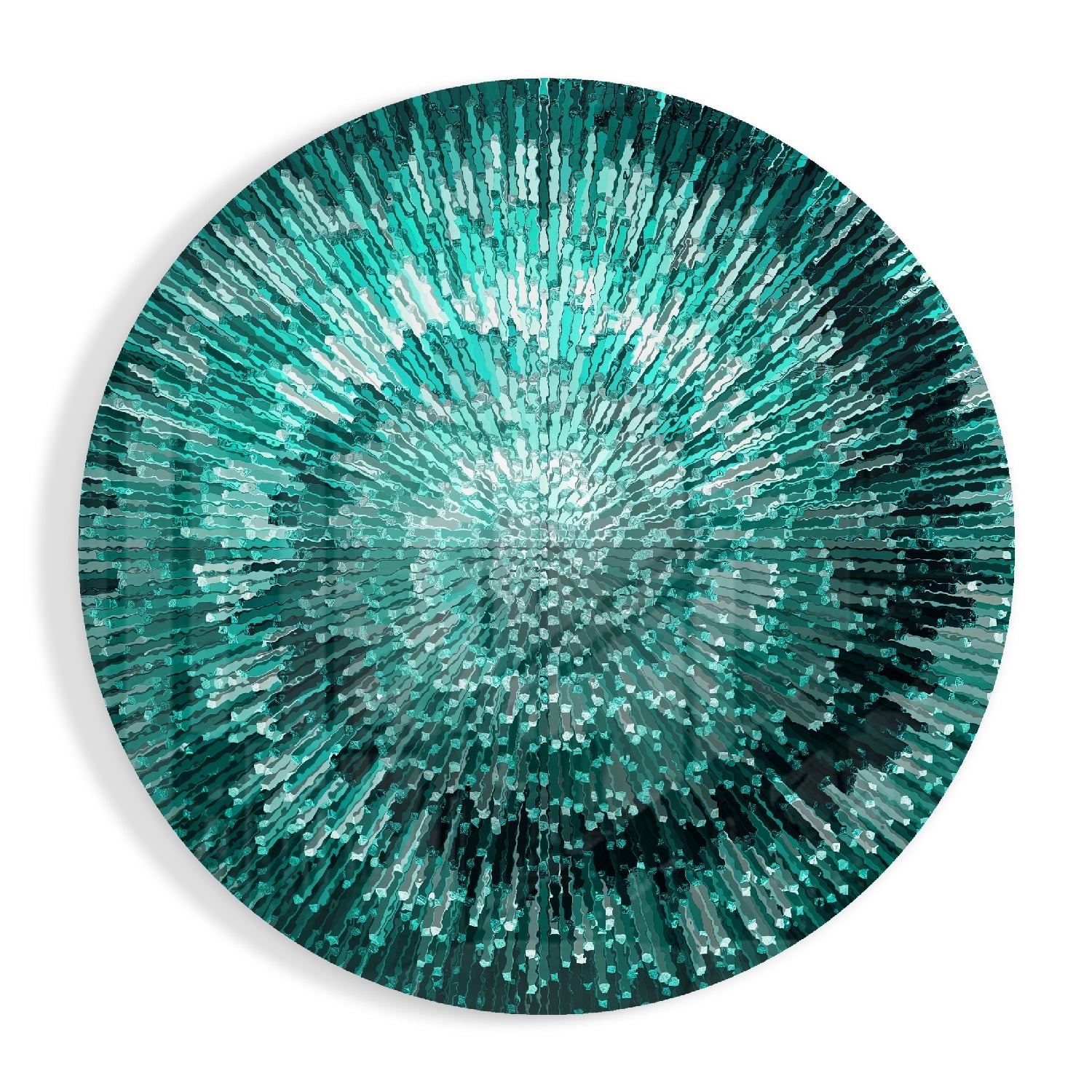 Emerald Helix glass wall art print