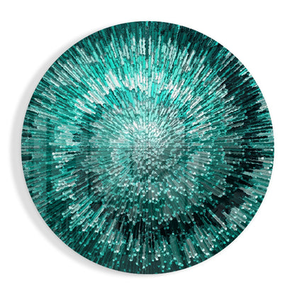 Emerald Helix glass wall art print