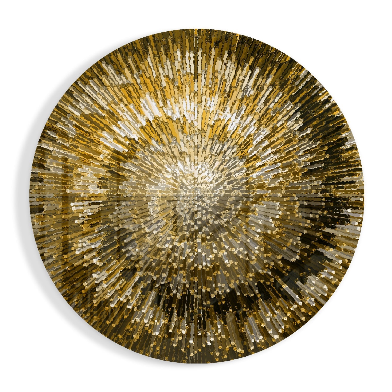 Golden Helix abstract glass wall art