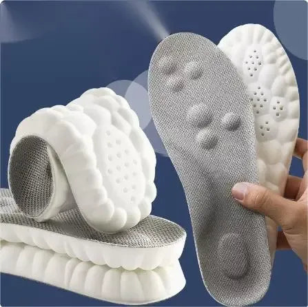 soft foam insole pair in GRAY mesh with white cloud foam base