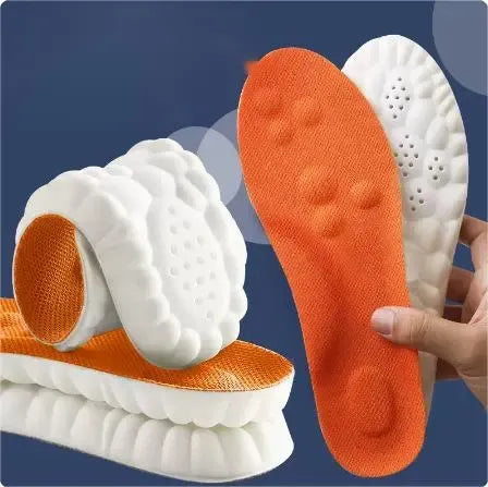 soft foam insole pair in Orange mesh with white cloud foam base