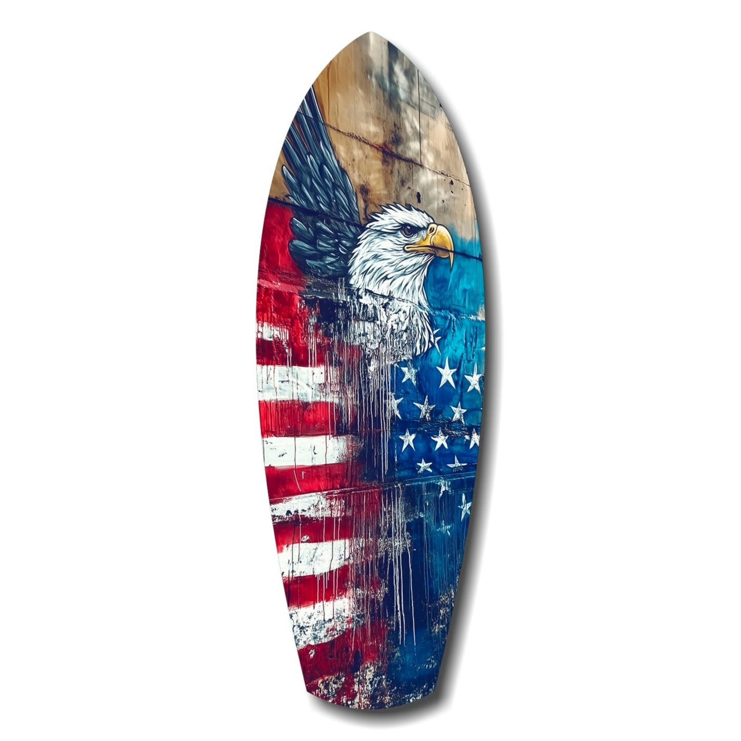 American Eagle patriotic glass wall art print