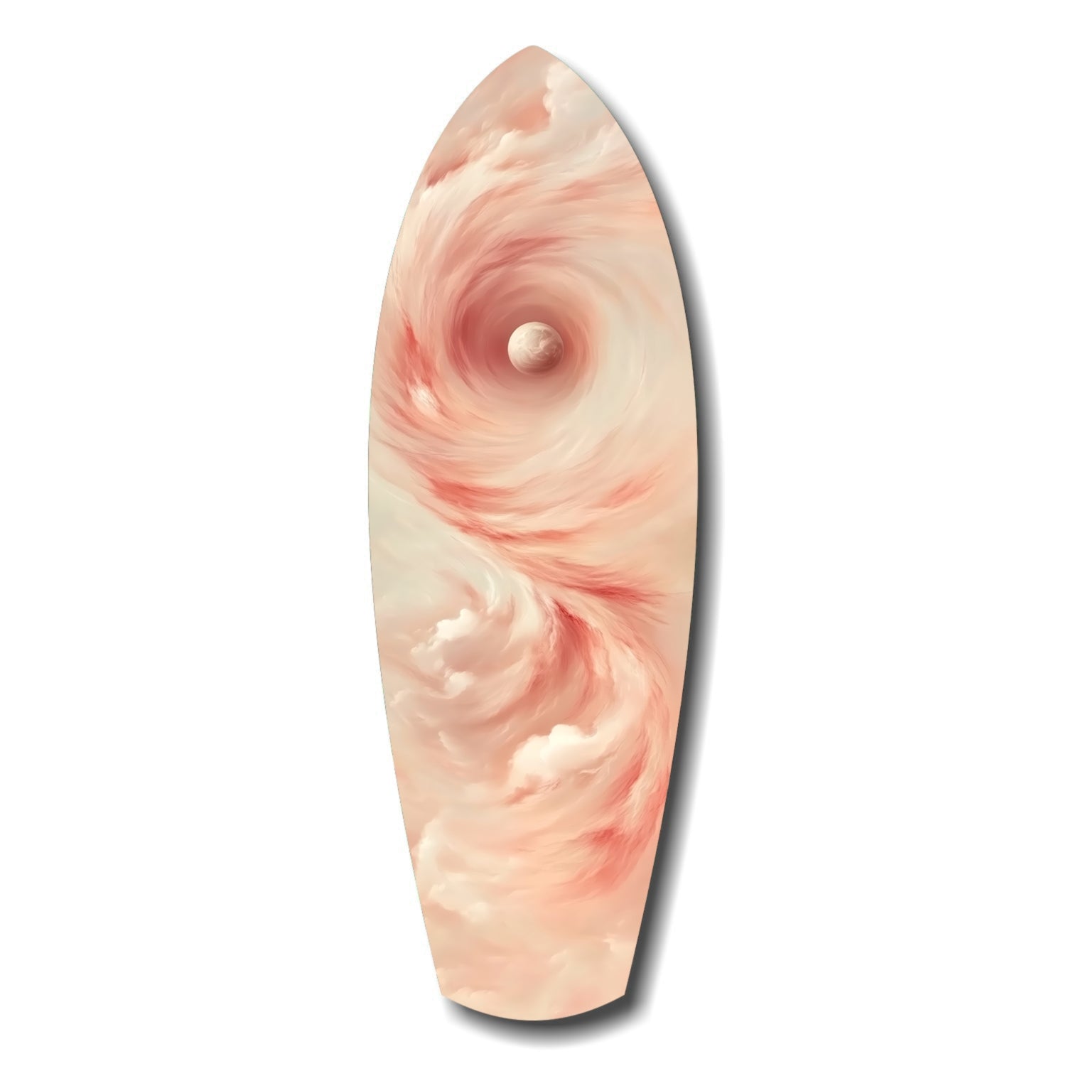 Pinky swirl abstract glass wall art