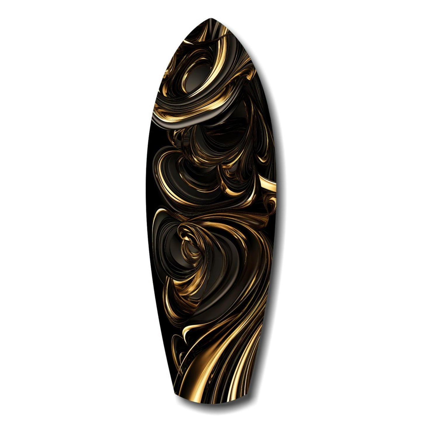 Golden Swirls glass wall art abstract decor