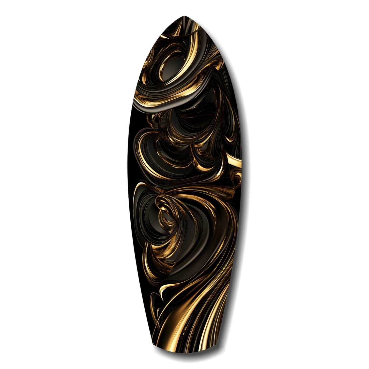 Golden Swirls glass wall art abstract decor