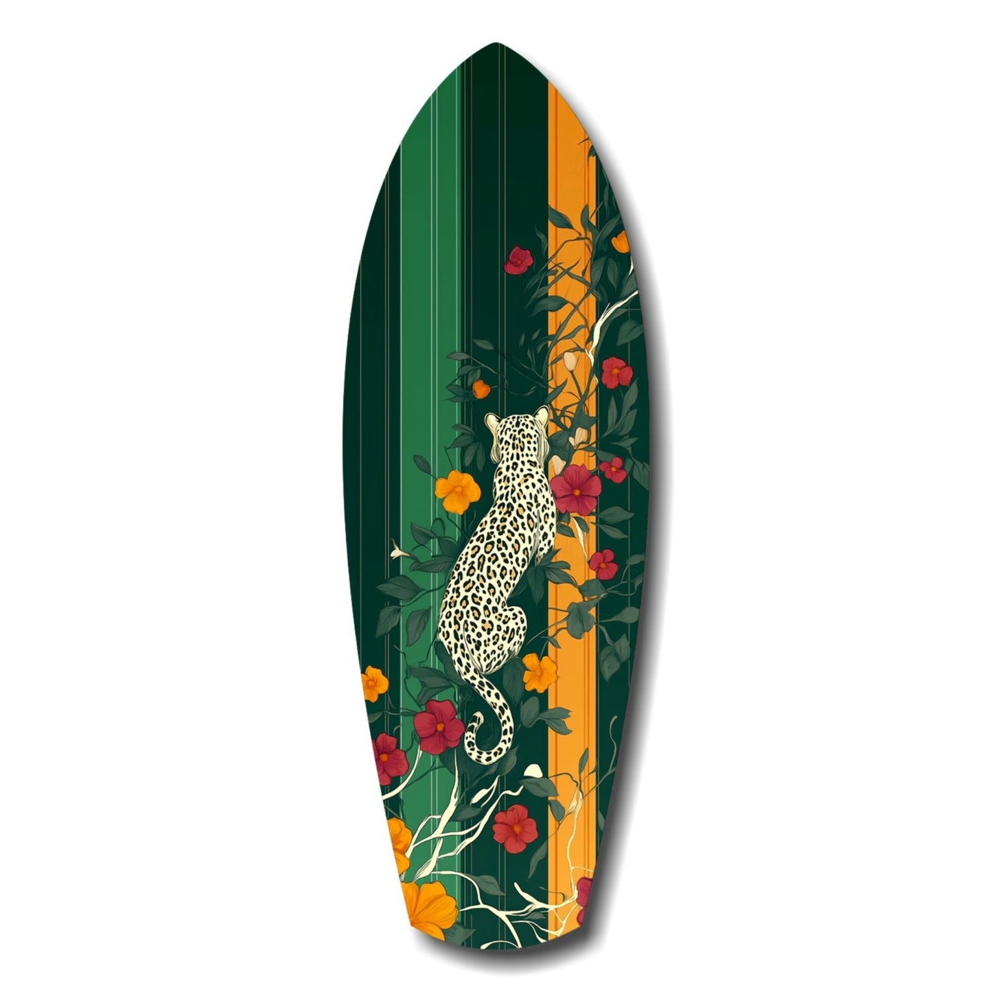 Tiger in the Jungle glass wall art print