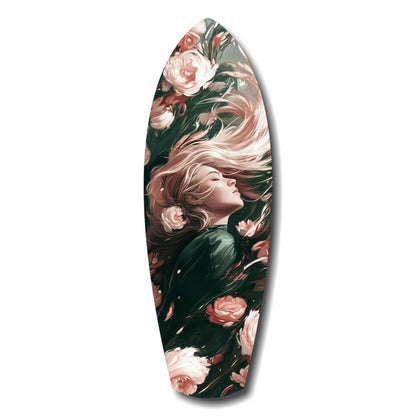 Blooming Breeze floral glass wall art print