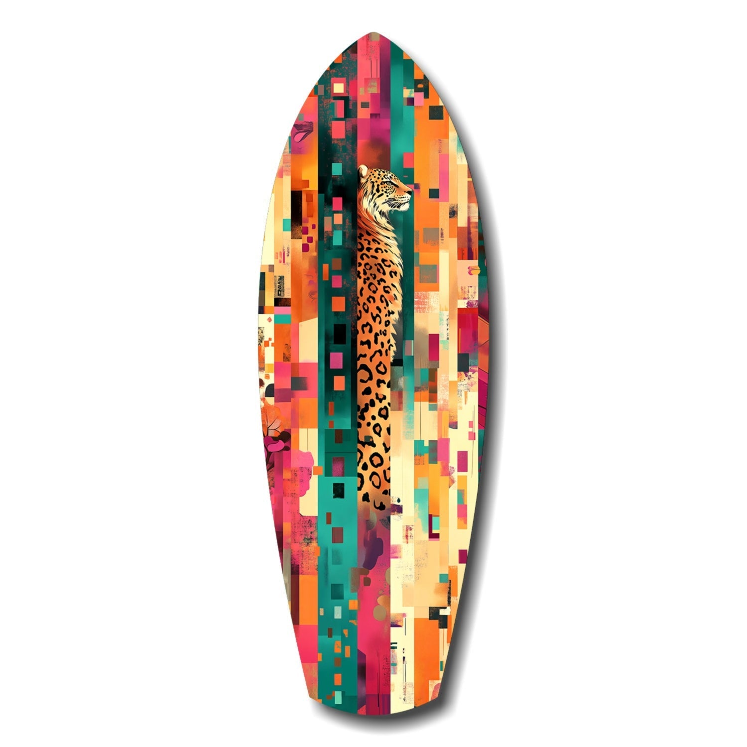 Camouflaged Tiger glass wall art print