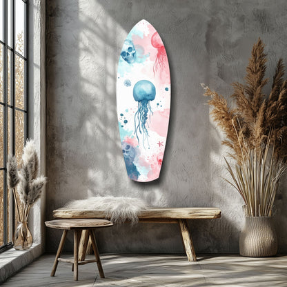Jellyfish Glass Wall Art