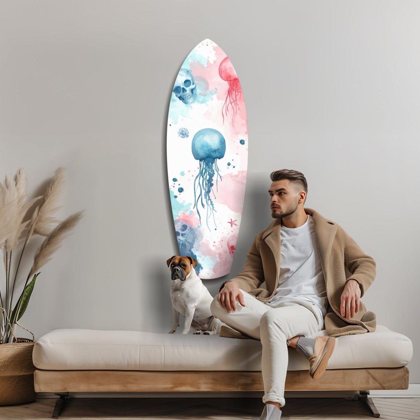 Jellyfish Glass Wall Art