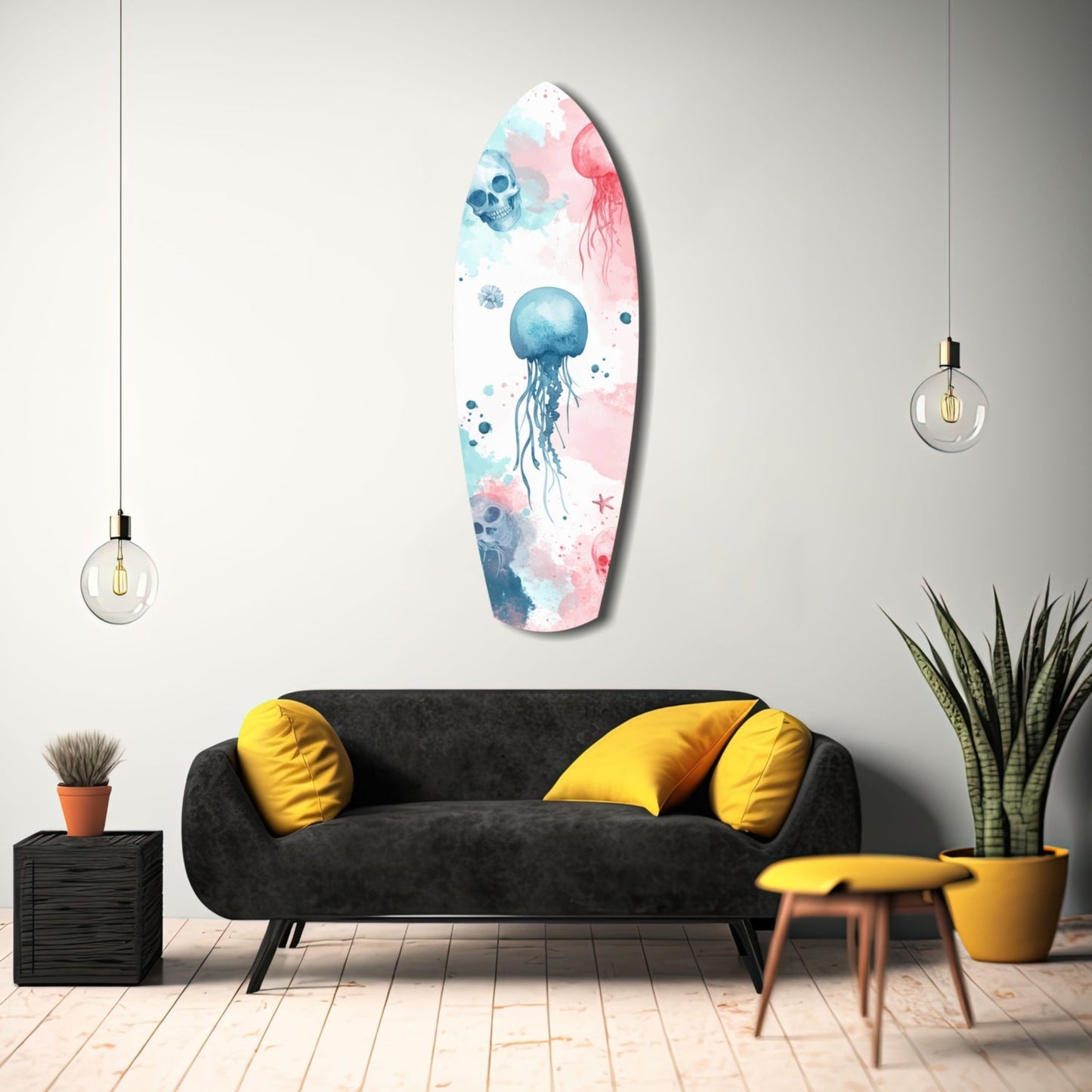 Jellyfish Glass Wall Art