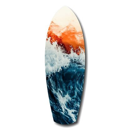 Colors of the Sunset in the Ocean glass wall art