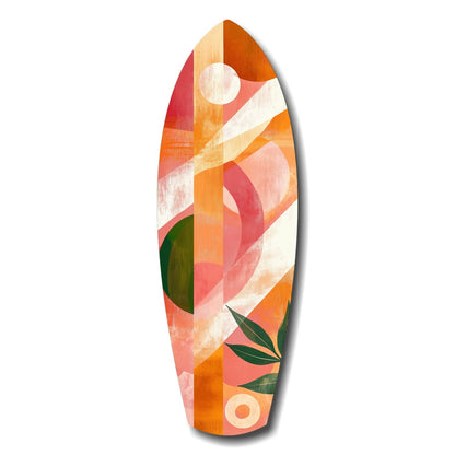 Sunset in Motion tempered glass wall art hanging indoors