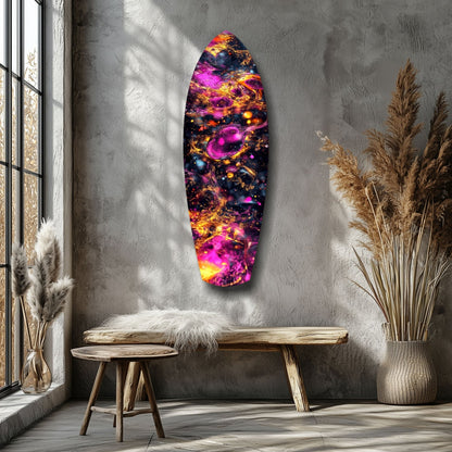 Kinetic Cosmos Glass Wall Art