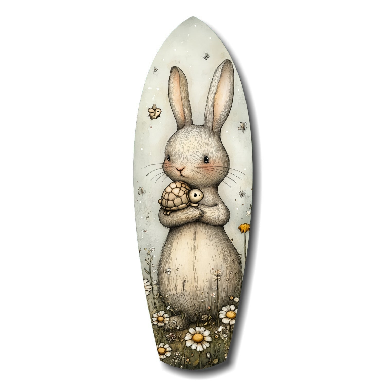 Cute Rabbit glass wall art print