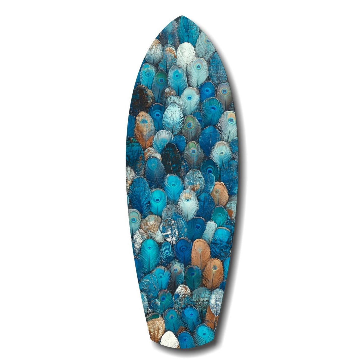 Feathers of the Haven bird glass wall art panel