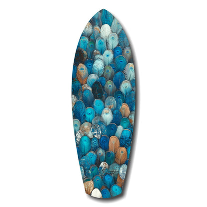 Feathers of the Haven bird glass wall art panel