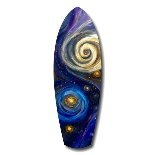 Kinetic Cosmos space glass wall art panel