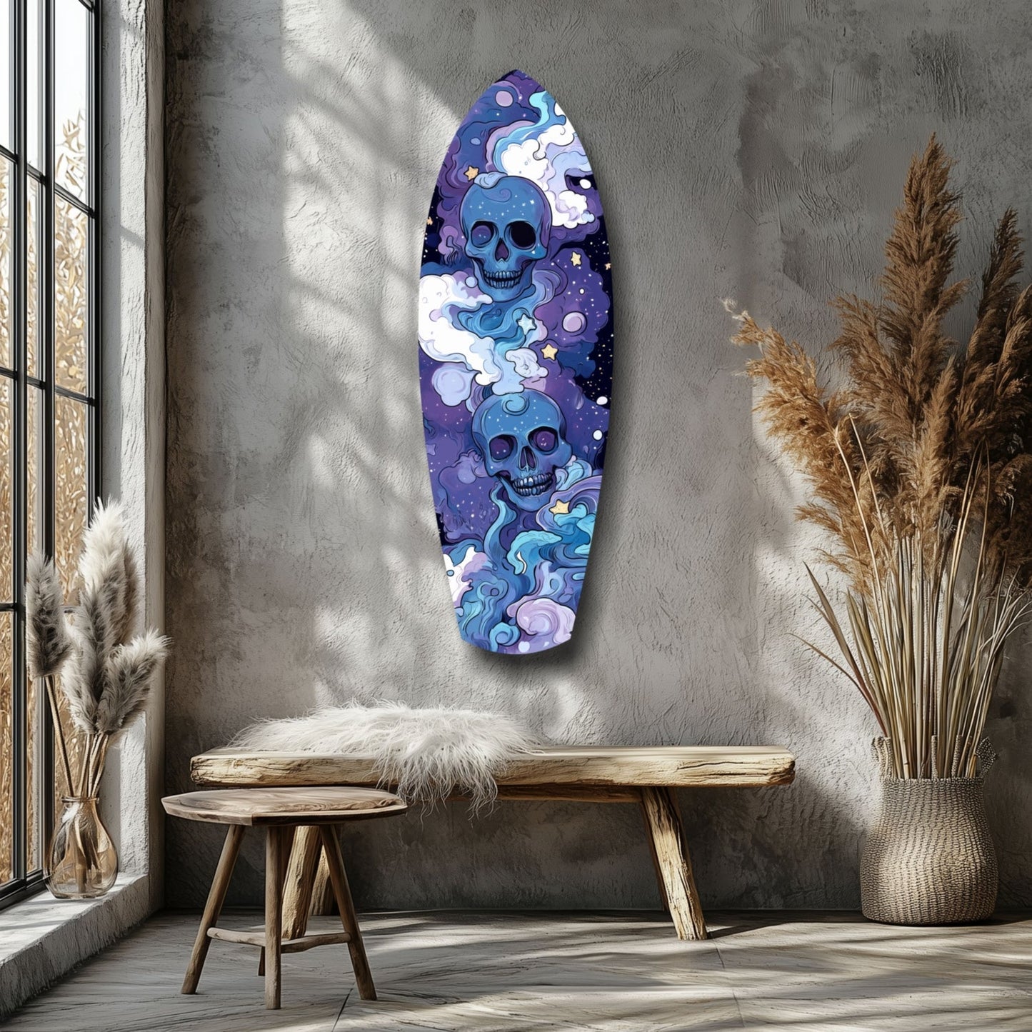 Midnight Skull Glass Wall Art
