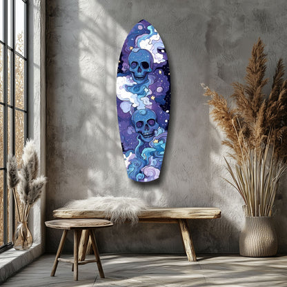 Midnight Skull Glass Wall Art
