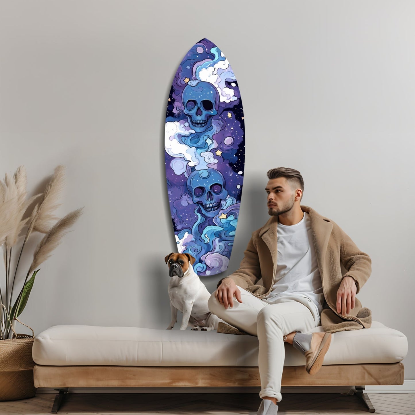 Midnight Skull Glass Wall Art