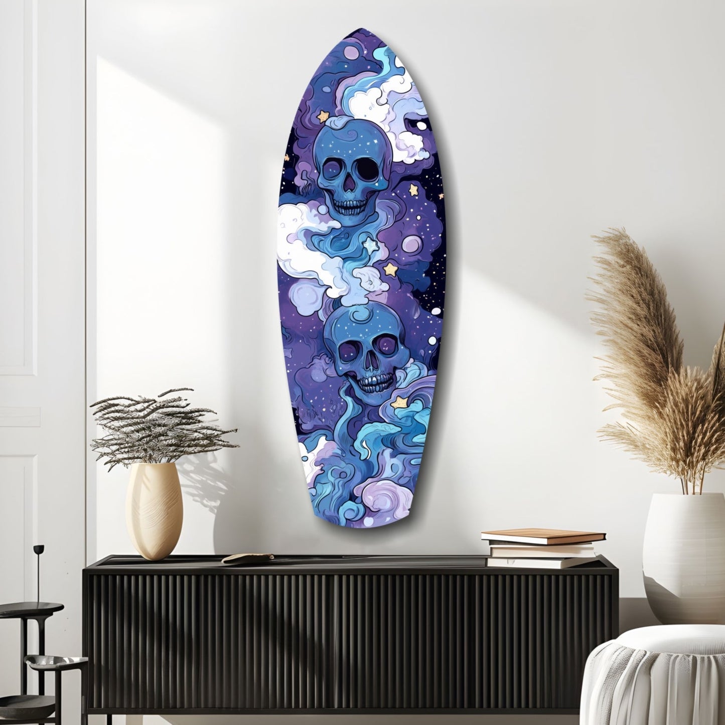 Midnight Skull Glass Wall Art