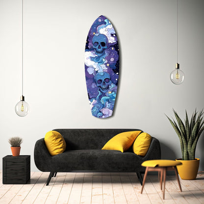 Midnight Skull Glass Wall Art