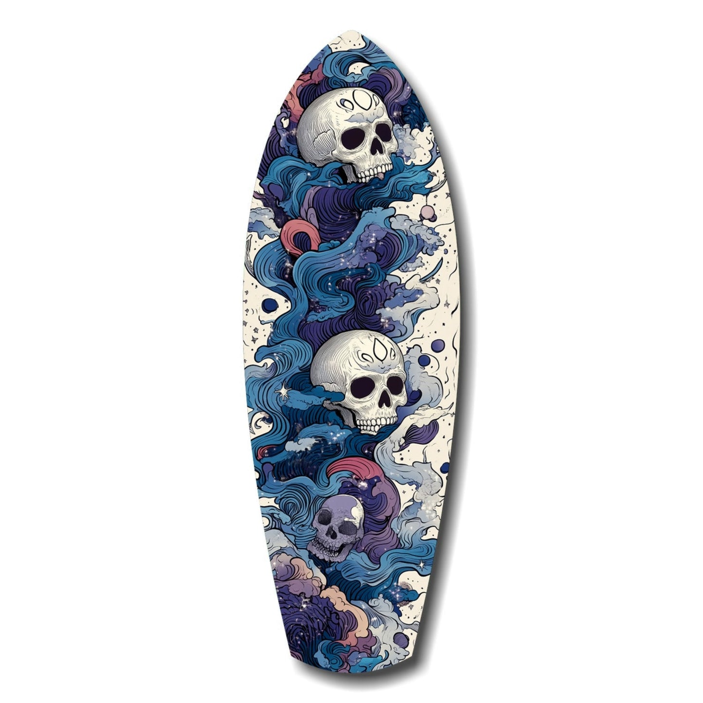 Midnight Skull nocturnal glass wall art panel